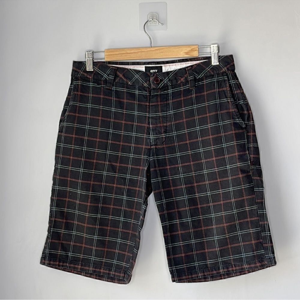 Obey Plaid Windowpane Shorts